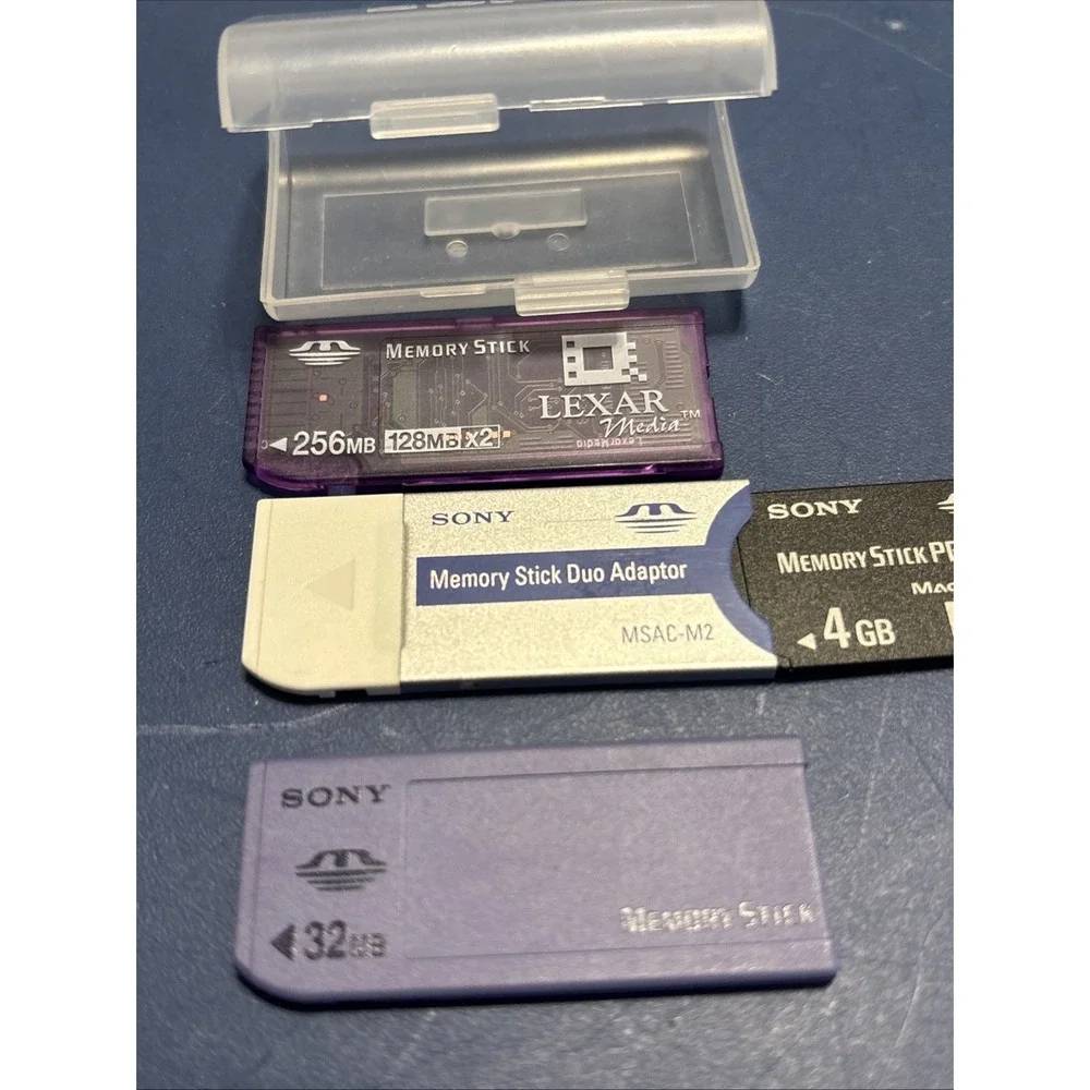 Sony Memory Stick Lot 32MB 256MB Lexar 4GB Pro Duo Adapter MSAC-M2